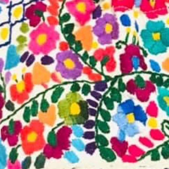 Traditional Mexican Everyday Blouse White - Picture 2 of 2